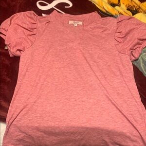 Pink Ruffle Sleeve Top